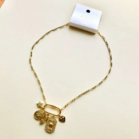 NWT J.Crew Factory Carabiner Charm Necklace - Picture 2 of 4
